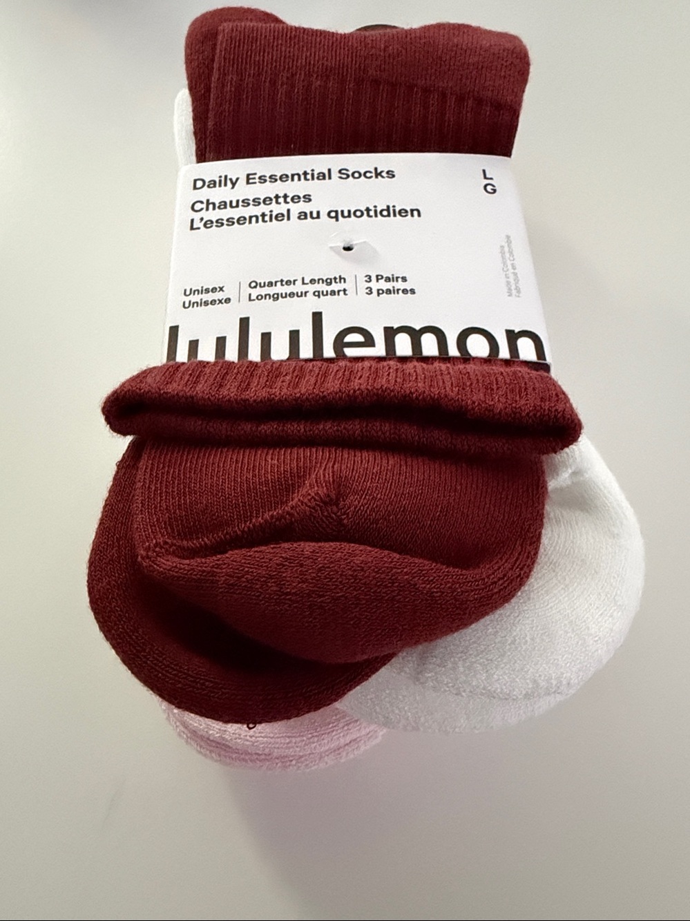 Lululemon - Daily Essentials Socks - Quarter Length - 3 pack - NWT